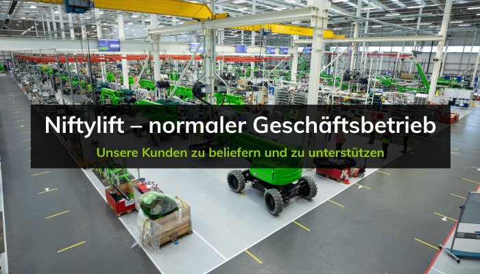 Niftylift – normaler Geschäftsbetrieb