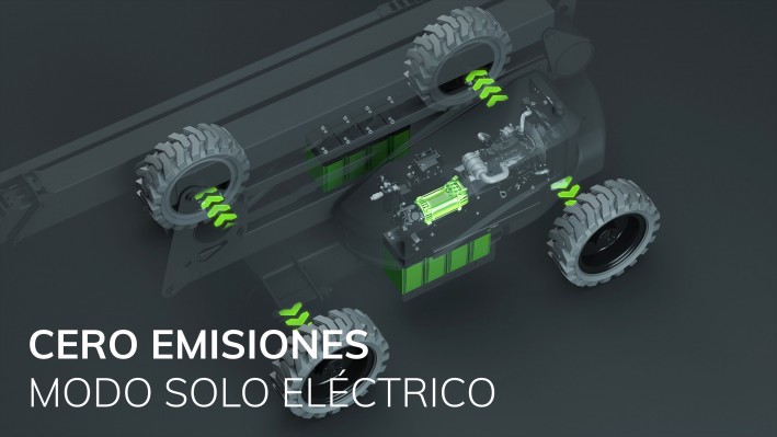 Niftylift Gen2 Hybrid - Modo eléctrico solo para funcionamiento con cero emisiones