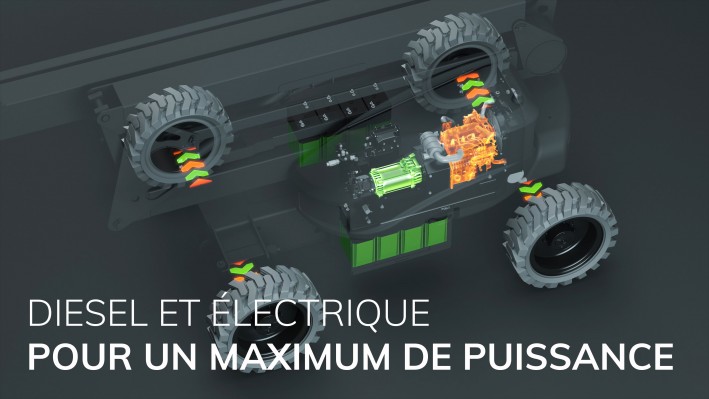 Niftylift Gen2 Hybride - Traction diesel et électrique pour un maximum de puissance