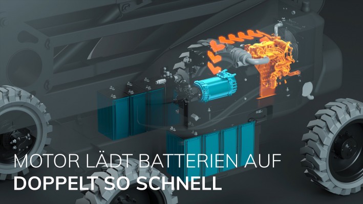 Niftylift Gen2 Hybrid - Bordeigene Diesel-„Re-Gen“ für schnelles Aufladen